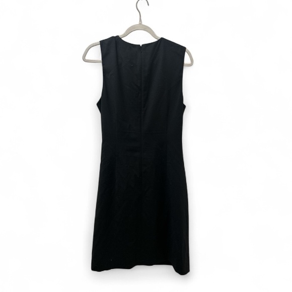 THEORY Jorianna Rubric Black Sleeveless Scoop Neck Cinched Mini Dress - Picture 5 of 9